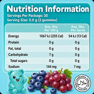 Tummiecarebear Triple Strength Probiotics Gummies 60s product photography