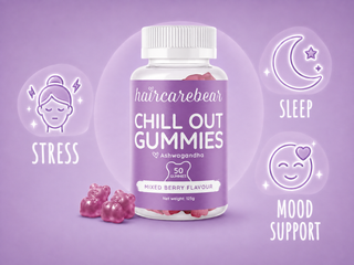 Haircarebear Chillout Gummies 60s product photography