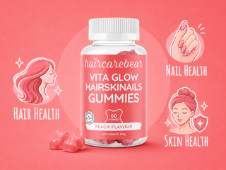 Haircarebear Vita Glow Hair Skin Nails Gummies 60s product photography