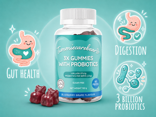 Tummiecarebear Triple Strength Probiotics Gummies 60s product photography