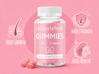 Haircarebear Gummies 60s product photography