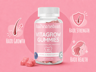 Haircarebear Vitagrow Gummies 60s product photography