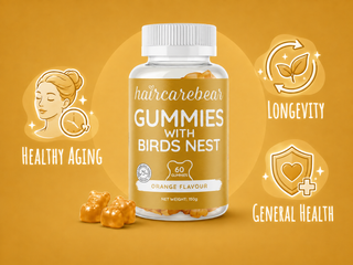 Haircarebear Gummies with Birds Nest 60s product photography