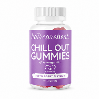 Haircarebear Chillout Gummies 60s front of pack label