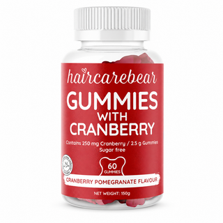 Haircarebear Cranberry Gummies 60s front of pack label