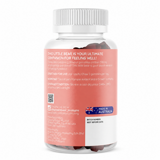 Haircarebear NMN+ Gummies 60s side panel with supplement facts