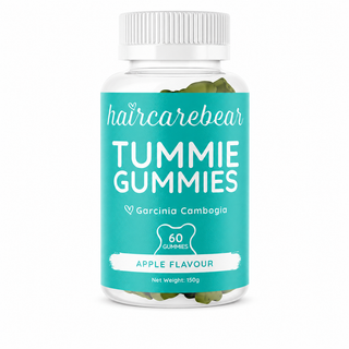 Haircarebear Tummie Gummies 60s front of pack label