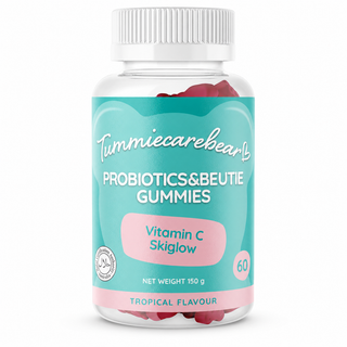 Tummiecarebear Probiotics & Beutie Gummies 60s front of pack label