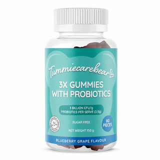 Tummiecarebear Triple Strength Probiotics Gummies 60s front of pack label