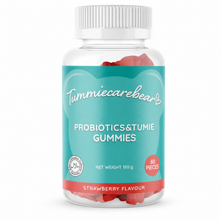 Tummiecarebear Probiotics & Tumie Gummies 60s front of pack label