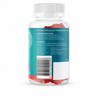 Tummiecarebear Probiotics & Tumie Gummies 60s side panel with supplement facts